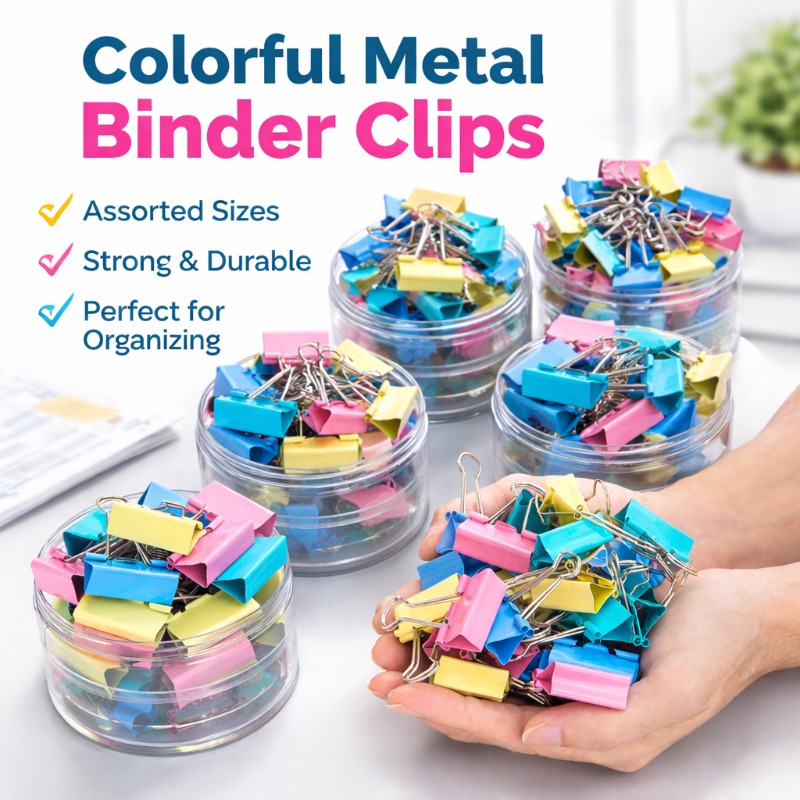 Supply Of Office Stationery - Juego de 40 clips metálicos largos