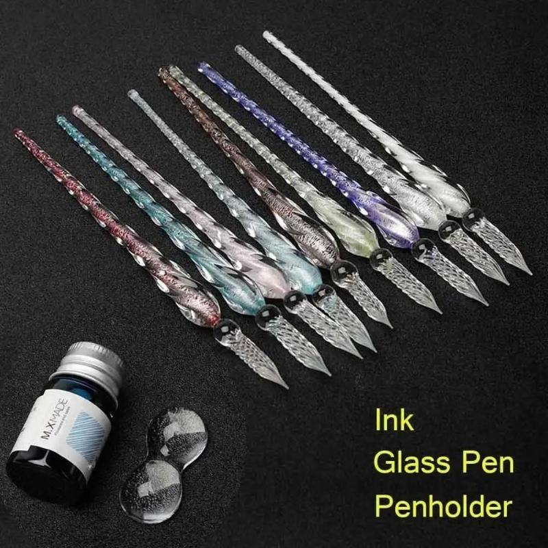 Fountain Pen Ink - Juego de plumas de cristal de