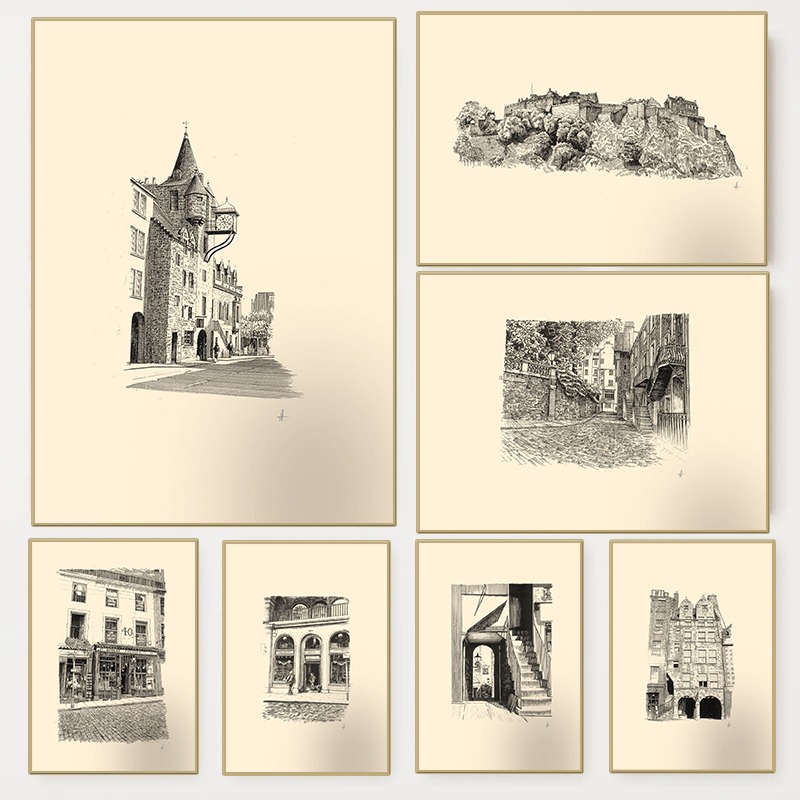 Póster Vintage del Castillo de - Fountain Pen Ink reseña y precio